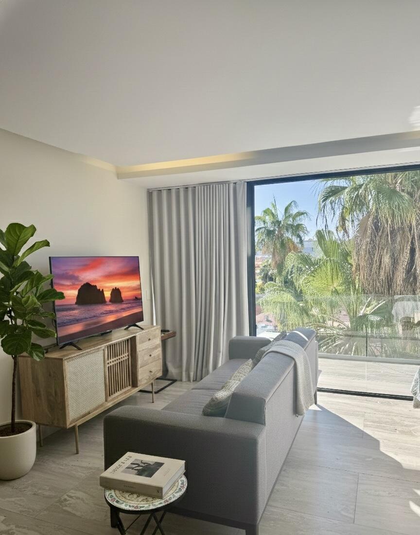 Los Cabos Sjd D/Town:General Perfectly positioned in the heart of San José del Cabo, this beautifully furnished studio condo delivers the best of walkable downtown living with strong income potential. Located just steps from restaurants, cafés, galleries, boutique shopping, the historic Art Walk, and the beach, this is one of those rare properties where location truly does the heavy lifting. The residence is turnkey and thoughtfully designed, featuring modern, up-to-date appliances, air conditioning, and stylish finishes that appeal to both short-term renters and personal use. Its cozy yet efficient layout has consistently attracted vacation guests, resulting in high occupancy and a proven rental track record. Owners and guests alike can enjoy sweeping sunset for sale