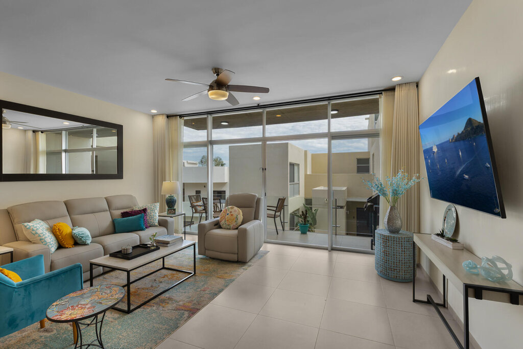 Los Cabos Blue Bay-Pedregal Discover one of the best-priced condominiums located within the prestigious gated community of Pedregal. This single-level residence offers a highly desirable open concept layout, almost 2,000 Sq Ft, including three large bedrooms and three large newly renovated baths with walk-in showers. Two of the bedrooms feature spacious furnished patios while the open living area boasts a furnished patio with gas grill, ready for entertaining. This stunning Blue Bay Plus condominium is also an excellent rental opportunity. Ideally situated within walking distance to downtown Cabo San Lucas, the marina, and the beach, this residence combines luxury, comfort, and convenience. The condo has been redesigned and beautifully furnished, Ownership also includes access to Pedregal's exclusive amenities, such as gated security, semi-private neighborhood pools, tennis and pickleball courts, Blue Moon Park, and on-site restaurants. Additionally, owners may opt to become members of the Pedregal Mountain Club, offering world-class fitness, spa, dining, and social amenities.This property represents a rare opportunity to own a luxury, move-in-ready condo in one of Cabo's most sought-after communities. – 701 Camino bonito oriente, Cabo San Lucas, BS