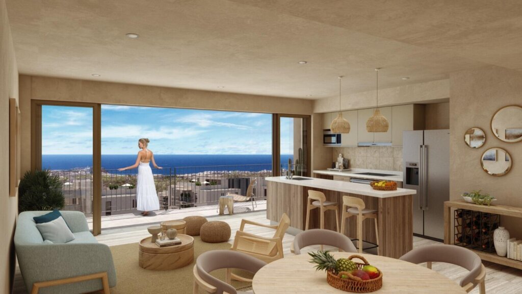 Los Cabos Cabo Costa COMPLETED! This stunning 2-bedroom condo in Cabo San Lucas, located on the second level . Cabo Costa is the newest community that blends its arquitectural designs with nature. This unit has been meticulously designed and comprises two end-suite bedrooms. The property interior is designed in neutral tones to create a modern, welcoming and luxurious home yet retaining its original features. Amenities such as a Club House, Infinity pool, Gym, sundeck, Kids area, Wetbar, Snackbar & Massage area. Call me for more details More... – Balandra, Cabo Corridor, BS