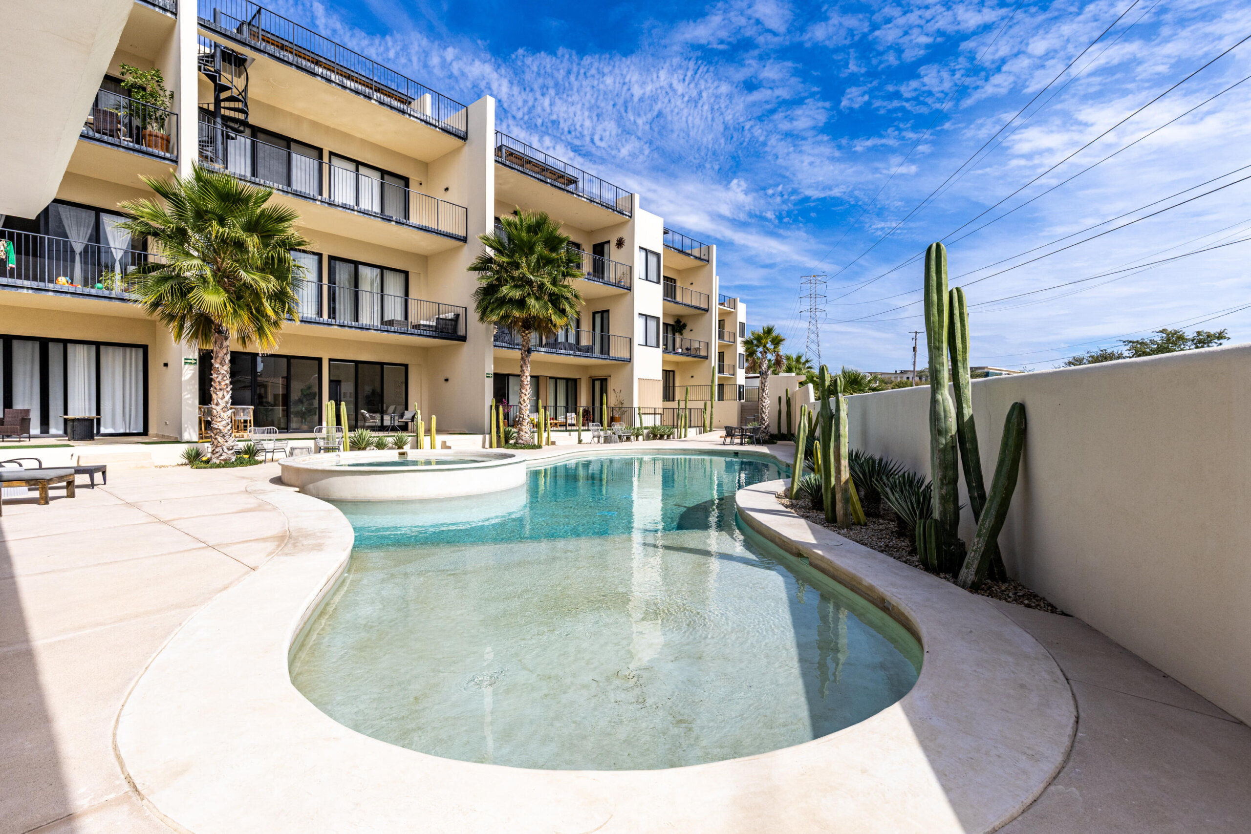 Los Cabos Veranda Residences Modern condominium located in Veranda, a quiet and well-designed community in Cabo San Lucas. This residence offers a comfortable layout perfect for relaxing and enjoying the Baja lifestyle.It features two bedrooms, two full bathrooms, and an open-concept living area that seamlessly integrates the kitchen, dining, and living spaces, creating a bright and inviting atmosphere. The condo is offered fully furnished, allowing you to move in and enjoy it right away. Veranda is a low-density community with only 18 units, offering privacy, tranquility, and a more exclusive residential feel. The development has fully paved access and is conveniently located near the Transpeninsular Highway, providing quick and easy connections to shops, schools, supermarkets, and all main areas of Cabo.Built in 2022, the unit feels contemporary and fresh. Veranda offers controlled access and well-maintained common areas, making it an excellent option for both living and investing in Cabo. for sale