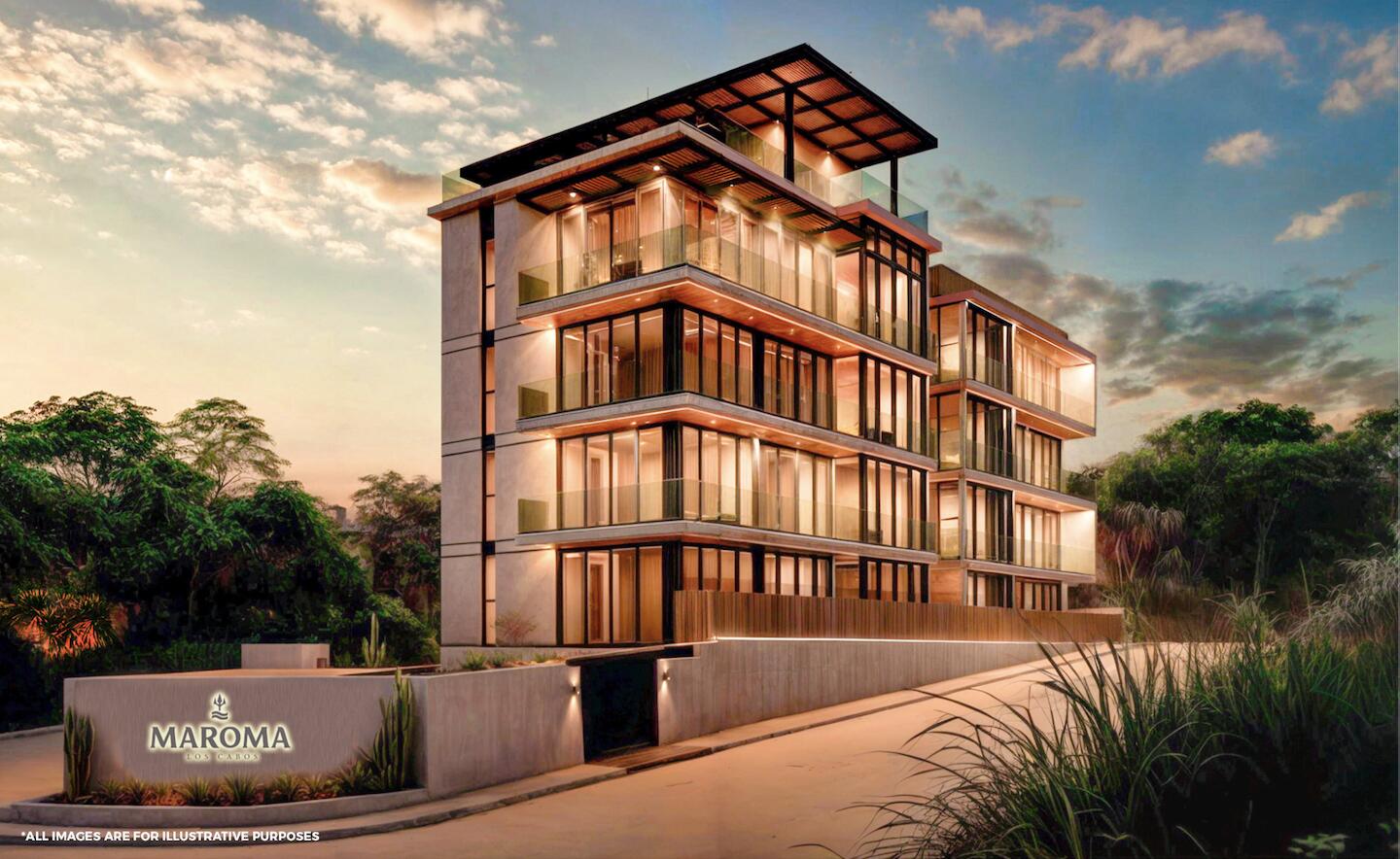 Los Cabos Maroma Los Cabos Boutique development located in El Tezal ( behind Santa Carmela Market), one of the fastest-growing and most desirable areas in Cabo San Lucas. This exclusive project offers only 8 units, with just 2 condos per floor, ensuring privacy and comfort.Each unit features:2 bedrooms,2 full bathrooms + 1 half bath, Open-concept kitchen, living, and dining area.Ocean for sale