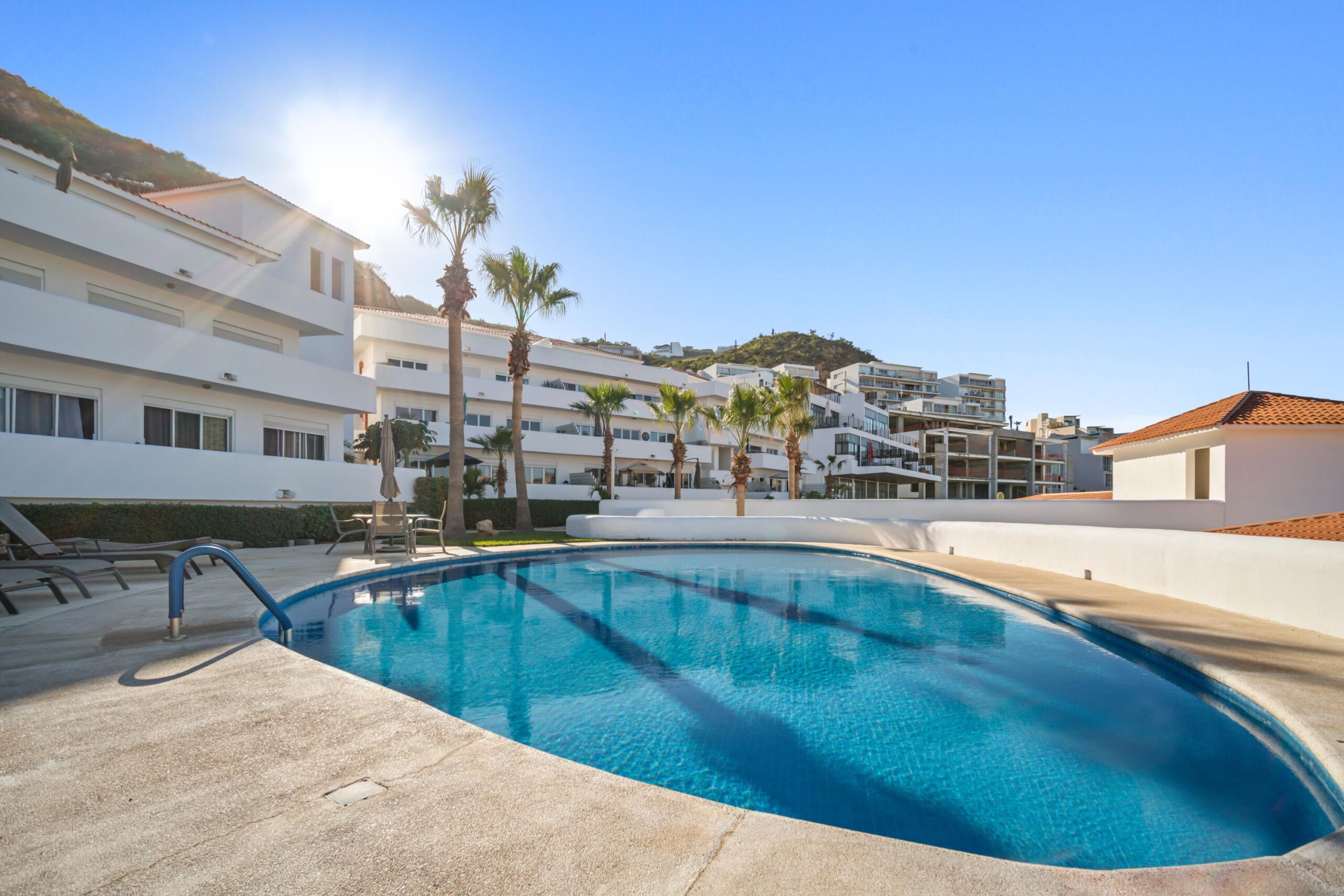 Los Cabos Portofino Charming 2 Bed, 1 Bath Condo in Portofino PedregalEnjoy resort-style living in this elegant Mediterranean-style 2-bedroom, 1-bathroom condo, located just steps away from organic market, the Marina, and vibrant shops and restaurants. With only 36 units in the complex, privacy and tranquility are a given.The property features two sparkling swimming pools and full access to Pedregal's exclusive amenities, including pickleball, tennis courts, and a café, all within walking distance. The condo also boasts a great rental history, making it a fantastic investment opportunity in this highly sought-after community. for sale
