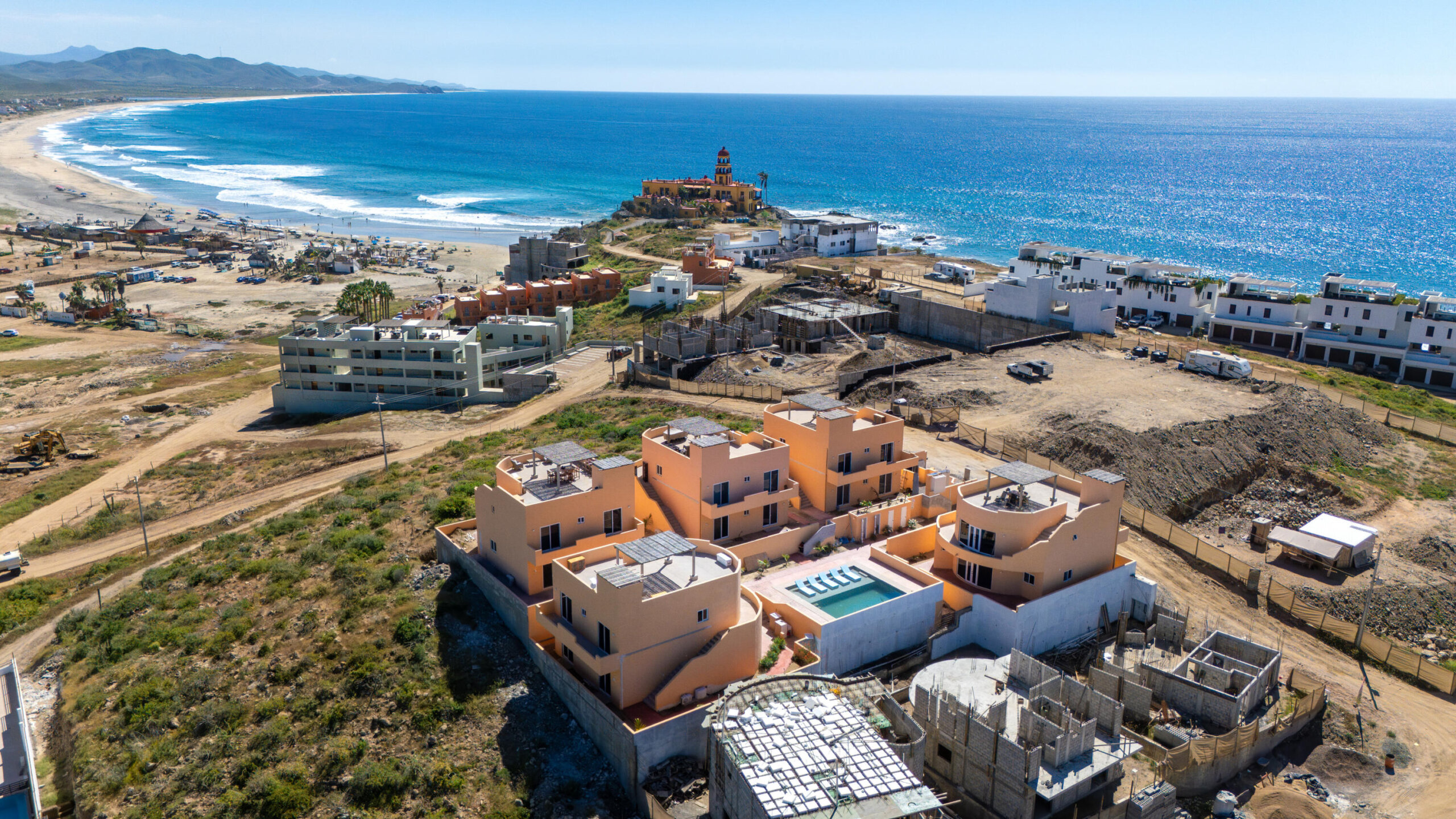 Los Cabos Cerritos Sunrise OWNER FINANCING AVAILABLE! Your Baja Dream Awaits at Cerritos Sunrise! Nestled above the world-class surf break, this turn-key hilltop retreat is just a short distance from all of the activities and dining options Cerritos Beach has to offer. Whether you're looking for a full-time residence or seeking an income-producing getaway, this fully furnished condo is ready to welcome you or your guests home. The spacious two bedroom, two bathroom floorplan features an open concept kitchen and living area and includes a primary suite with en-suite bathroom. The large private terrace is perfect for enjoying sunrise coffee or dining al fresco. With the boutique resort-style pool with built-in loungers just steps away, this ground-floor haven makes living the Baja lifestyle easy breezy. for sale