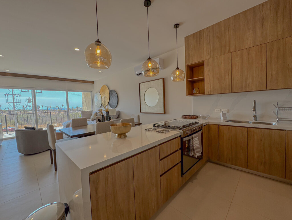 Los Cabos Cuatrovientos Brand new, fully furnished, never lived in or rented, turn key unit! This beautiful 2 bedroom, 2.5 bath unit is the BEST offer in Cuatrovientos! Great partial ocean – Condo Cuatrovientos, Cabo Corridor, Cabo Corridor, BS