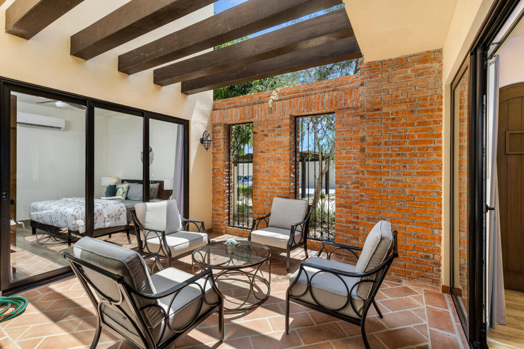 Los Cabos Mavila Mavila in Quivira features a fully furnished 3‑bed/3‑bath townhouse with a cozy outdoor terrace, perfect for relaxing or casual dining. The bright kitchen and open family room create a comfortable space, whether used as a top vacation rental or full-time home. The pool, jacuzzi, and grill area are just an arm's length away. Designed with modern hacienda vibes, it offers a stylish and inviting living environment while including all Quivira owner perks and exclusive discounts. – Mavila Townhome, Pacific, Pacific, BS
