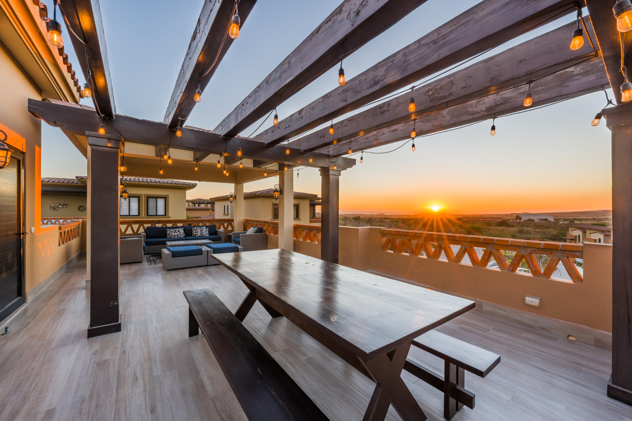 Los Cabos Mavila Baja lifestyle at its best! Experience luxury living in this stunning 3-bedroom, 2.5-bath penthouse in Cabo San Lucas. Featuring a spacious private rooftop with breathtaking ocean and golf course for sale