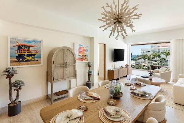Los Cabos Tortuga Bay Tortuga Bay is a completed, move-in-ready beachfront community in the heart of San Jose del Cabo's hotel zone. Owners are already enjoying life onsite, with 60-day closings available for immediate occupancy or rental income potential. Resort-style amenities include pools, Jacuzzi spas, fitness center, pickleball courts overlooking the sea, BBQ areas, and direct beach access, all within a secure gated enclave minutes from downtown San Jose and the airport. Unit 3111 is a first-floor 2BR/2BA residence offering over 1,500 sq.ft. of beachfront living with open-concept interiors, pocket patio doors, premium finishes, and a covered private terrace with sweeping ocean and resort for sale