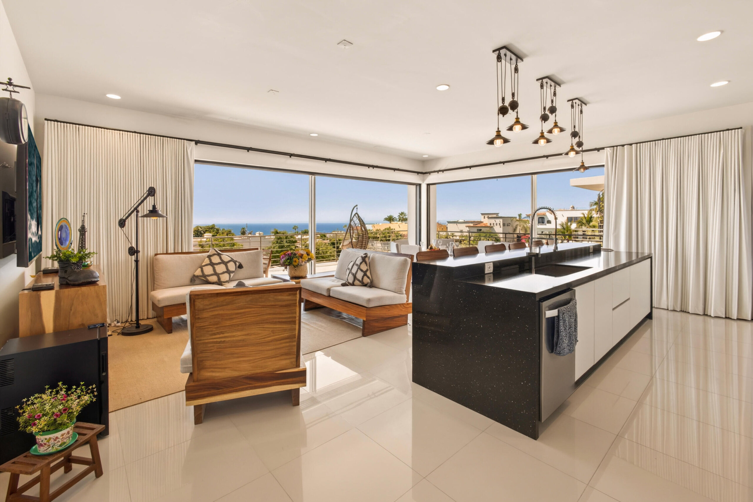 Los Cabos Tramonti Perched atop Tramonti, this exceptional 3BR | 4BA penthouse showcases the best floorplan in the community, designed for seamless luxury living. A rare 270° open-concept layout floods the residence with natural light, highlighting panoramic ocean for sale