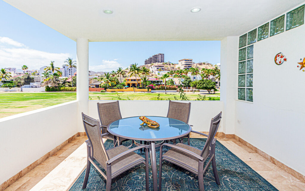 Los Cabos Peninsula Beautifully updated, turnkey 2-bedroom, 2-bath condo in Peninsula Condominiums, offered fully furnished and ready for immediate enjoyment. This bright, inviting residence features tastefully renovated bathrooms and a second private terrace off the primary suite. Ideally positioned in a peaceful setting overlooking the 8th tee at Vidanta Golf Course, and located in the sought-after San José Hotel Zone--just a short walk to the beach, Plaza Pescador, dining, and shopping, with historic downtown minutes away. Residents enjoy a resort-style pool, BBQ area with covered palapa, lush landscaping, and 24/7 gated security. A strong rental performer or comfortable full-time home. – Rtno. Punta Palmillas, San Jose del Cabo, BS