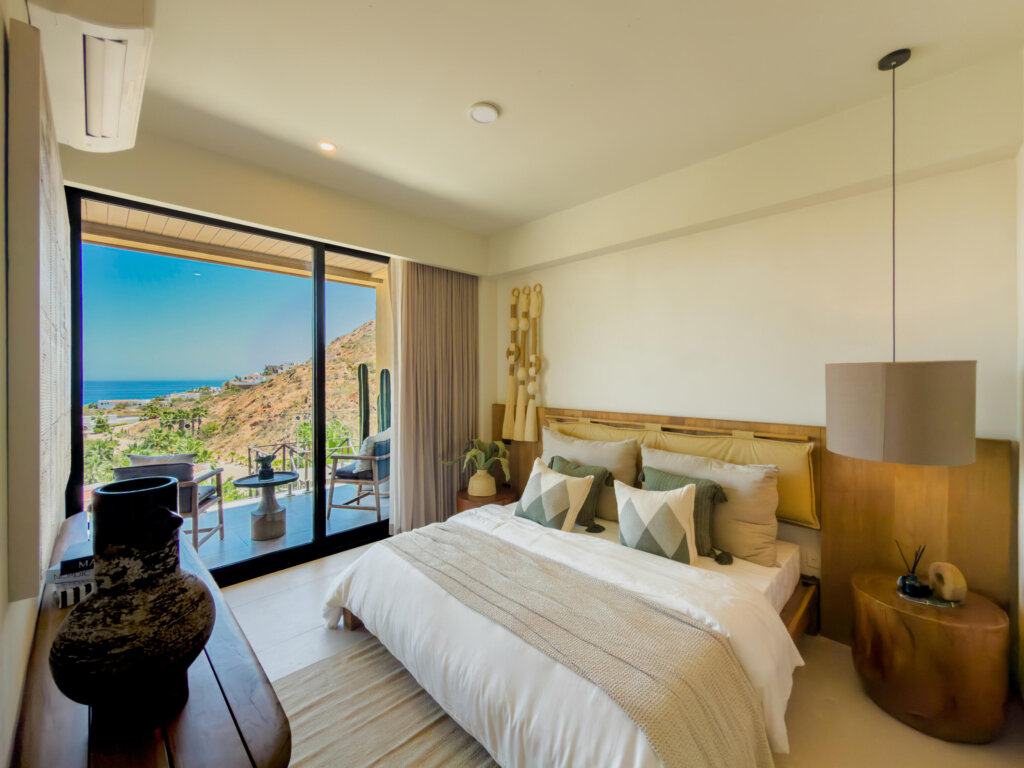 Los Cabos Santarena Santarena is an exclusive boutique development on the ocean side of Cerro Colorado in San Jose del Cabo, just minutes from the world-renowned Palmilla Beach, top-rated schools, hospitals, and essential conveniences. This prime location captures the very best of Baja: natural beauty, effortless living, and luxury at a very attractive price point. This corner unit features two bedrooms, two full bathrooms, and a private terrace. Designed with comfort and style in mind, it offers enhanced privacy, natural light, and direct exposure to the scenic surroundings. Each unit at Santarena is thoughtfully crafted with open-concept layouts, private ocean-facing terraces, and high-end finishes throughout. Floor-to-ceiling windows flood every space with natural light and frame the endless blues of the Sea of Cortezinviting you to live where the – SANTARENA, San Jose Corridor, San Jose Corridor, BS