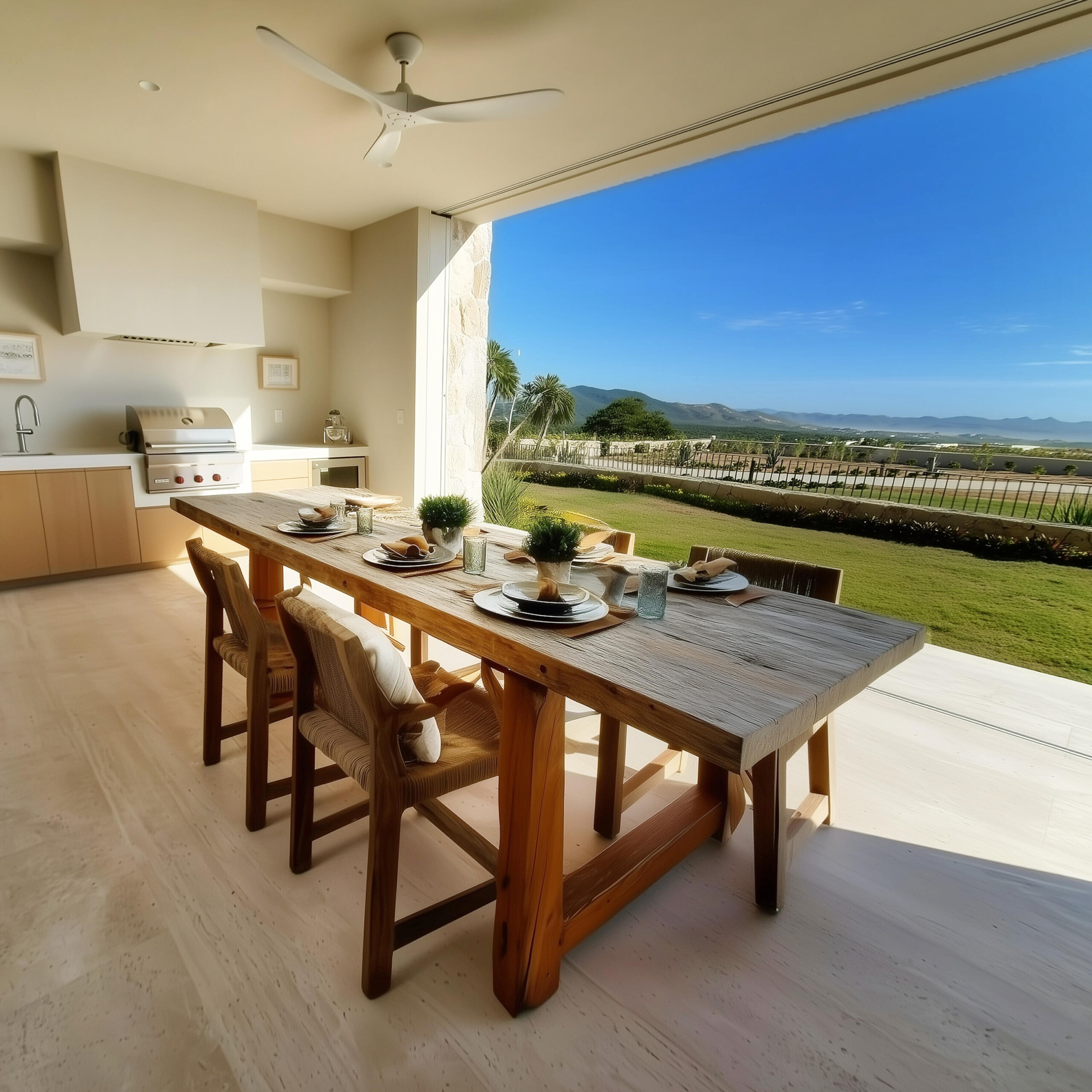 Los Cabos Section 6- Las Verandas A rare, highly upgraded, fully furnished garden residence in Querencia. Verandas C-101 offers generous living spaces that open to a large private terrace and grassy garden--an uncommon feature within the community. Contemporary architecture and custom-made furniture are paired with a calm, grounding interior designed with natural materials, custom wood furnishings, clay accents, upgraded flooring, and enhanced interior doors throughout. This residence features a fully upgraded kitchen with new appliances and a 42-inch wine cellar, along with thoughtfully finished bathrooms that include double-sink vanities and elevated finishes. Ceiling fans are installed in all bedrooms. A private in-unit elevator gives you direct access to the parking garage below, to your two parking spaces, and an oversized private storage room included with the home. This residence was delivered new with a comprehensive package of builder-selected upgrades totaling for sale