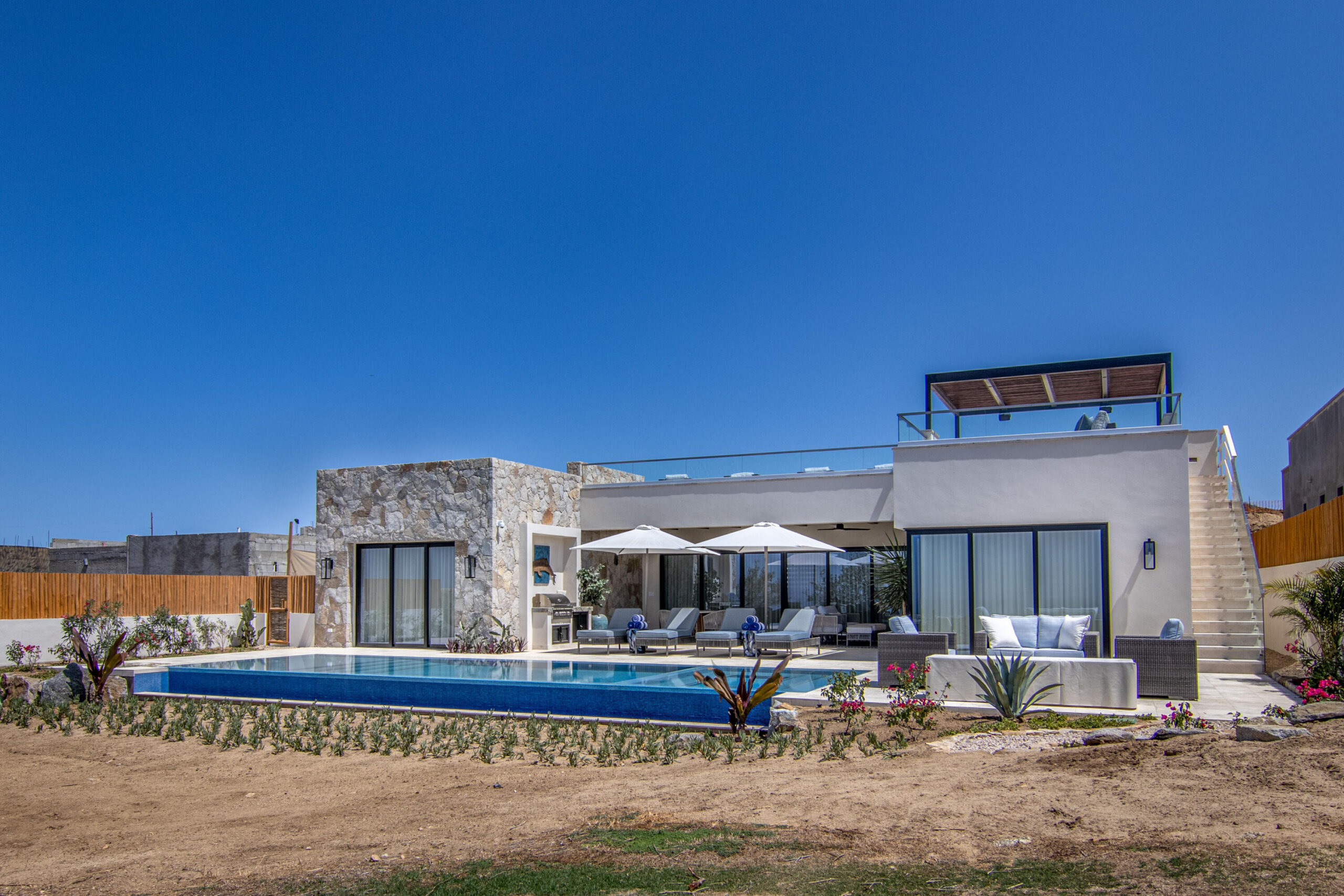 Los Cabos El Tule-Inland:General SAVVY INVESTOR'S DREAM -- BUILT WITH EXCEPTIONAL QUALITY & LIMITLESS POTENTIAL. A rare turnkey development opportunity distinguished by elite construction standards - a level of quality seldom found in Los Cabos. Offered as a complete 10-unit boutique project, it includes two fully finished, luxury turnkey residences showcasing the superior craftsmanship, premium materials, and structural durability that define this development. The remaining eight units are structurally prepared and ready to be completed according to the existing design or customized to match the buyer's vision. Blueprints are in early conceptual stage and can be modified to create a variety of high-value concepts, such as: Boutique hotel, Luxury branded residences, Wellness or medical retreat, Corporate retreat or co-living concept, Exclusive rental community.Located in the high-demand Corridor between Cabo San Lucas and San José del Cabo, the project benefits from exceptional visibility, strong rental demand, and for sale