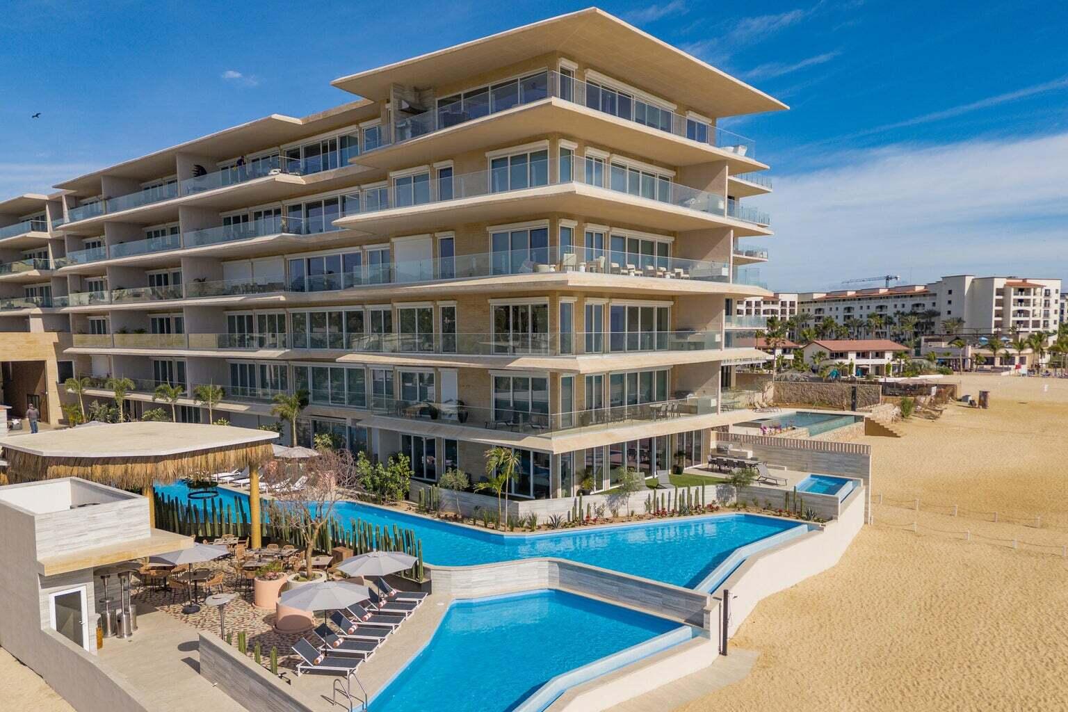 Los Cabos Albaluz This two-bedroom ALBALUZ residence boasts stunning oceanfront and beachfront for sale