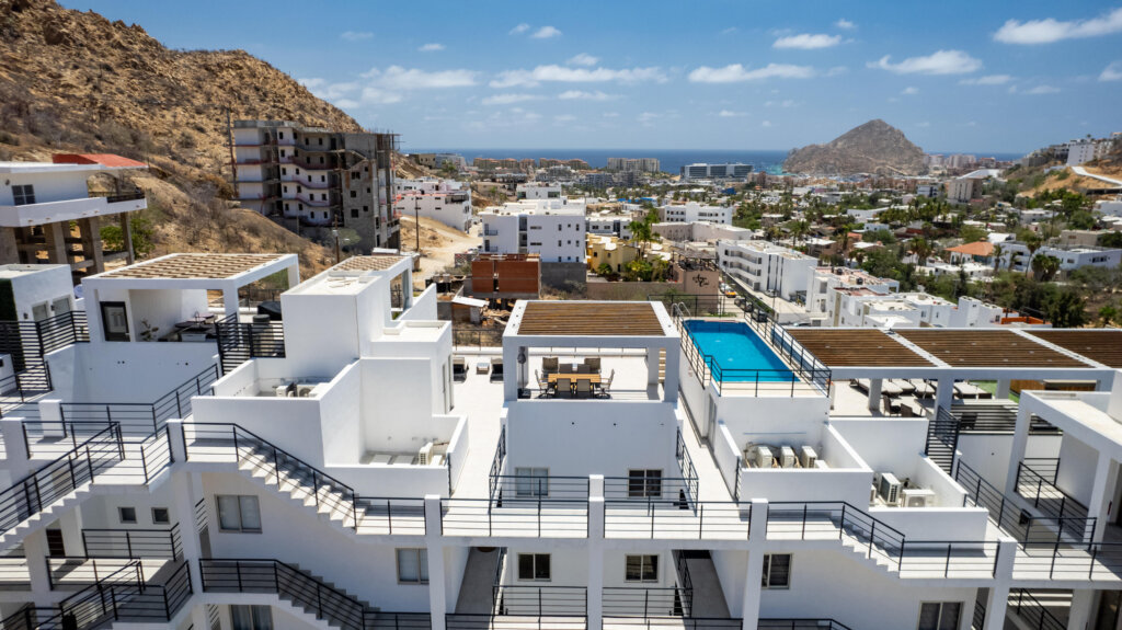 Los Cabos Luxotica Iii Welcome to Sunset Corner Condo 201, a bright and inviting second-floor corner unit in the growing Sunset area of Cabo San Lucas. This 2-bedroom, 2-bathroom condo features an open-concept layout, high ceilings, abundant natural light, and pleasant city and mountain – Loma Alta, Luxotica III, Cabo San Lucas, BS