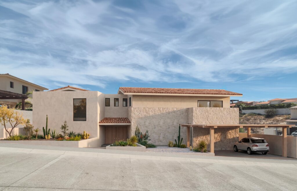 Los Cabos Los Valles Discover this brand-new five-bedroom residence in the exclusive El Campestre community, thoughtfully designed to maximize space, comfort, and natural light.The main level features an open-concept living and dining area, a modern kitchen, a laundry room, and maid's quarters. Upstairs, you'll find two spacious primary suites, each offering an en-suite bathroom, walk-in closet, and private terrace.The lower level includes three additional bedrooms, each with its own en-suite bathroom and closet, as well as direct access to the main patio, swimming pool, and private garden, creating a seamless indoor-outdoor living experience.This exceptional home also includes a Beach Club membership and is scheduled for completion in December 2026. – 104 Los Valles, San Jose del Cabo, BS
