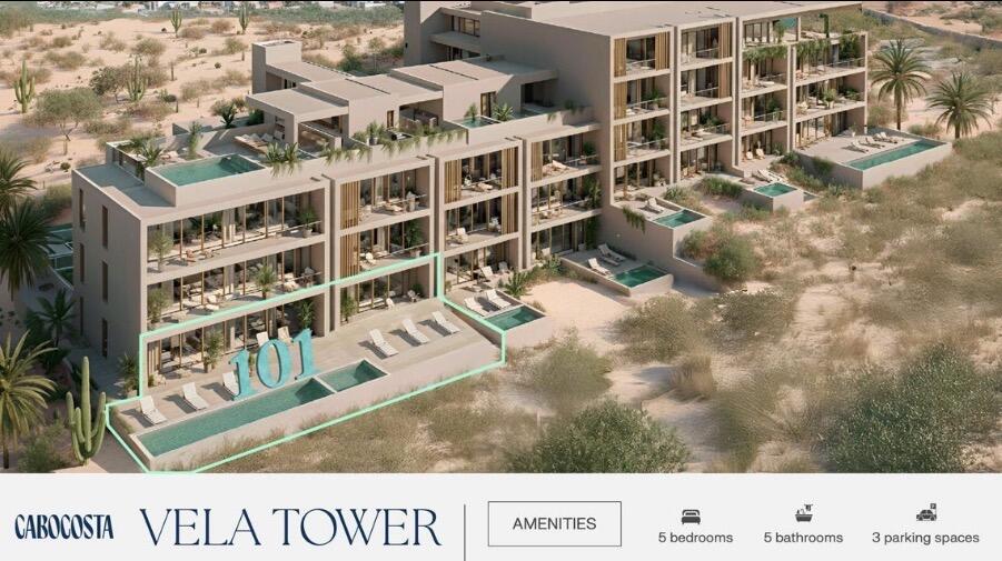 Los Cabos Cabo Costa VELA 101 GARDEN VILLAEnjoy comfortable coastal living in this brand-new 5 BD residence. Designed to combine modern architecture with magnificent – Atrium, San Jose del Cabo, San Jose del Cabo, BS