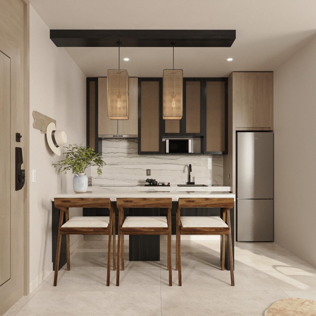 Los Cabos Kamu Living KAMU Living 313 es una unidad de dos recámaras en preventa, ideal para quienes buscan mayor comodidad y potencial de rentabilidad en El Tezal.El desarrollo integra amenidades tipo hotel como alberca, jacuzzi, gimnasio, rooftop, coworking, elevador y estacionamiento subterráneo. La operación de rentas vacacionales estará a cargo de Momentum, empresa especializada en la administración y promoción de propiedades en plataformas como Airbnb, Booking y Expedia.Además, KAMU Living contará con locales comerciales en planta baja y la presencia de IWG con oficinas y consultorios, creando un entorno dinámico de servicios, trabajo y hospitalidad. With a hotel reservation system integrated with leading platforms like Expedia, Booking, Airbnb, and other powerful engines, supported by expert hospitality managers in Los Cabos, KAMU Living ensures optimal exposure and high occupancy rates.Designed by seasoned developers with extensive experience in Los Cabos' hospitality industry, KAMU Living promises higher returns than traditional vacation rentals while offering a luxurious lifestyle and unmatched convenience. – EL TEZAL, Cabo Corridor, BS