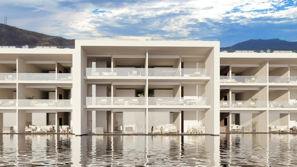Los Cabos Cora Aqua Tower, located within Club Campestre San José del Cabo, one of Los Cabos' premier gated communities. Features 2 bedrooms, 2 full bathrooms, a guest half bath, TV room, laundry room, ocean – SANTARENA, San Jose Corridor, San Jose Corridor, BS